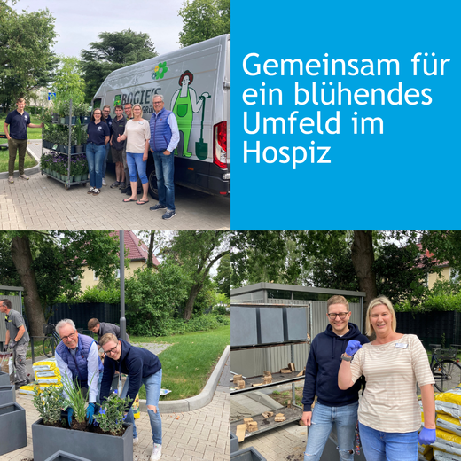 Eine Fotocollage mit drei Bildern, die den Einsatz von Menschen 
