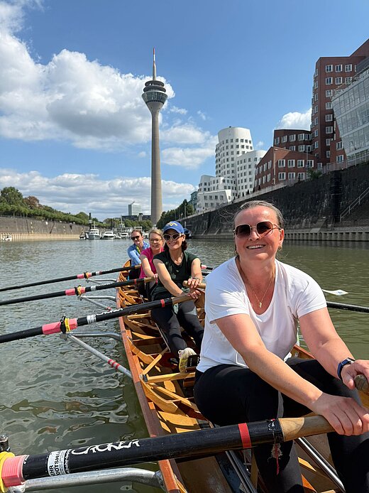 Rudertraining für die Benefiz-Regatta