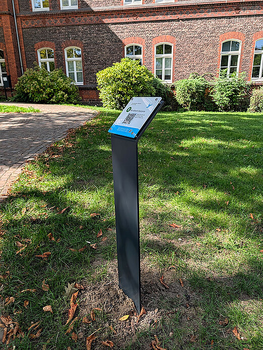 Stele auf einer Wiese