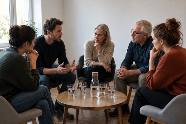 KI-erstelltes Bild einer Selbsthilfegruppe