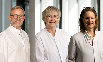 Porträts Dr. Wellmann, Dr. Lenski und Dr. Brücher (v.l.)